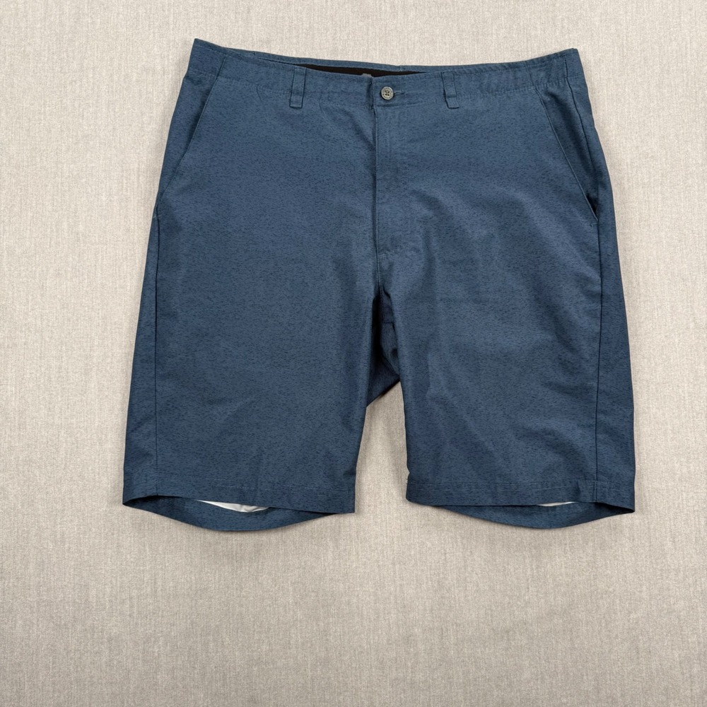 Pebble Beach Mens Performance Golf Shorts Navy Blue Heathered Size 36 Stretch